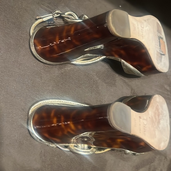 Vintage Dior gold Tortoise colored wedge firm - Picture 16 of 16